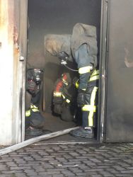 Kameraeinsatz im Brandcontainer