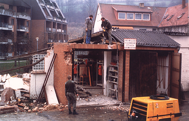 Abriss des Feuerwehrhauses